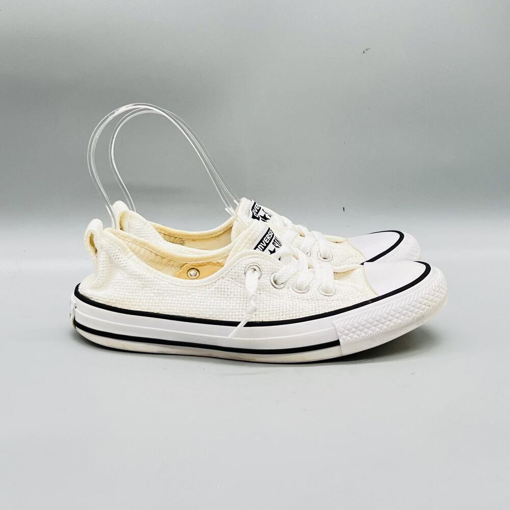 Converse Shoes Womens 6 White Chuck Taylor All Star Shoreline Slip On Sneakers